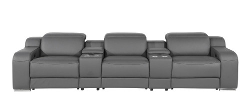1116 - 5-Piece Modular Power Reclining Sofa In With 3 Power Recliners & Power Headrests
