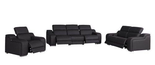 1116 - 6-Piece Modular Power Reclining Sofa, Loveseat & Chair Set In With 5 Power Recliners & Power Headrests