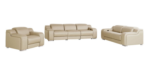 1116 - 6-Piece Modular Power Reclining Sofa, Loveseat & Chair Set In With 6 Power Recliners & Power Headrests