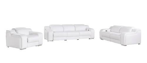 1116 - 6-Piece Modular Power Reclining Sofa, Loveseat & Chair Set In With 6 Power Recliners & Power Headrests