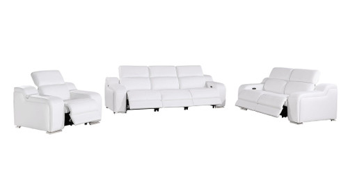 1116 - 6-Piece Modular Power Reclining Sofa, Loveseat & Chair Set In With 6 Power Recliners & Power Headrests