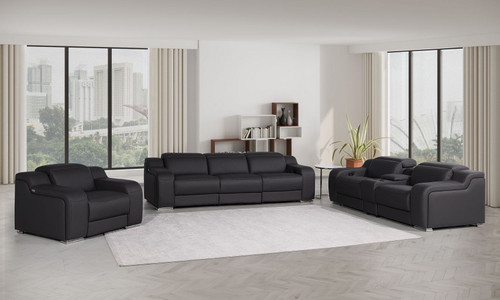 1116 - 7-Piece Modular Power Reclining Sofa, Loveseat & Chair Set In With 5 Power Recliners & Power Headrests