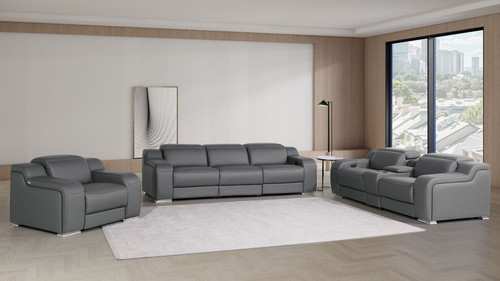 1116 - 7-Piece Modular Power Reclining Sofa, Loveseat & Chair Set In With 5 Power Recliners & Power Headrests