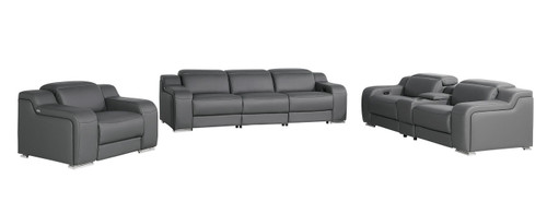 1116 - 7-Piece Modular Power Reclining Sofa, Loveseat & Chair Set In With 5 Power Recliners & Power Headrests