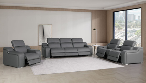 1116 - 7-Piece Modular Power Reclining Sofa, Loveseat & Chair Set In With 6 Power Recliners & Power Headrests