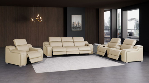 1116 - 7-Piece Modular Power Reclining Sofa, Loveseat & Chair Set In With 6 Power Recliners & Power Headrests