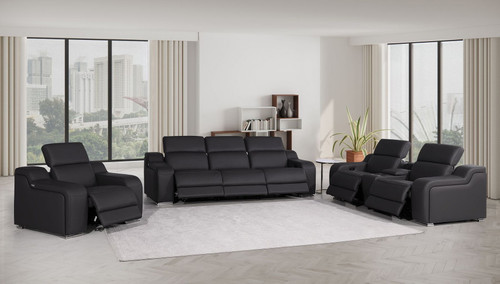 1116 - 7-Piece Modular Power Reclining Sofa, Loveseat & Chair Set In With 6 Power Recliners & Power Headrests
