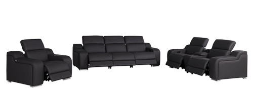 1116 - 7-Piece Modular Power Reclining Sofa, Loveseat & Chair Set In With 6 Power Recliners & Power Headrests