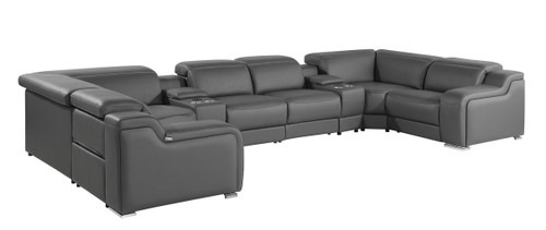 1116 - 8-Piece U-Shaped Sectional Sofa In With 2 Power Recliners & Power Headrests