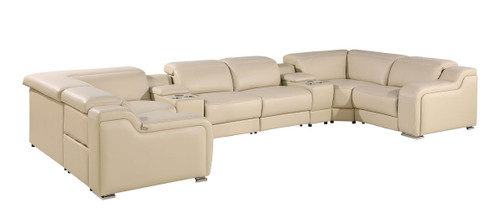 1116 - 8-Piece U-Shaped Sectional Sofa In With 2 Power Recliners & Power Headrests