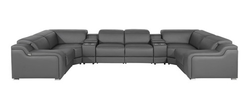 1116 - 8-Piece U-Shaped Sectional Sofa In With 2 Power Recliners & Power Headrests