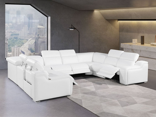 1116 - 8-Piece U-Shaped Sectional Sofa In With 4 Power Recliners & Power Headrests