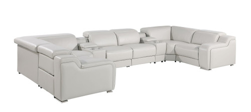 1116 - 8-Piece U-Shaped Sectional Sofa In With 4 Power Recliners & Power Headrest