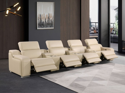 1116 - 7-Piece Modular Power Reclining Sofa In With 4 Power Recliners & Power Headrests