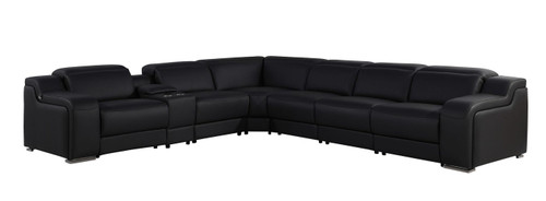 1116 - 7-Piece L-Shaped Sectional Sofa In With 4 Power Recliners & Power Headrests