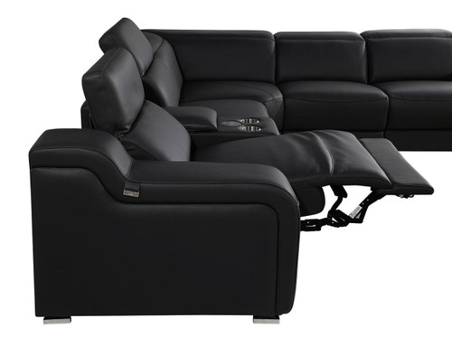 1116 - 8-Piece L-Shaped Sectional Sofa In With 4 Power Recliners & Power Headrests