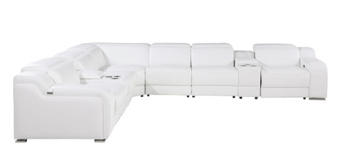 1116 - 8-Piece L-Shaped Sectional Sofa In With 4 Power Recliners & Power Headrests
