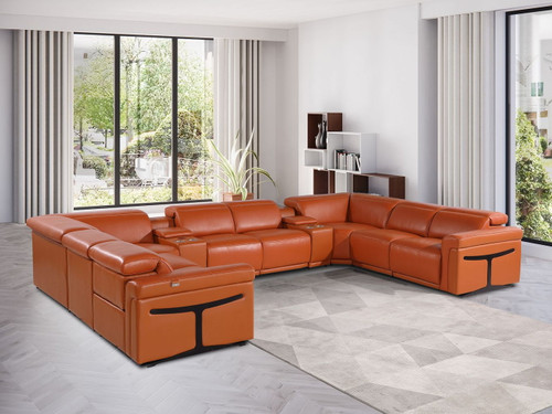 1126 - 10-Piece U-Shaped Sectional Sofa In With 4 Power Recliners & Power Headrests