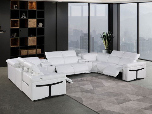 1126 - 10-Piece U-Shaped Sectional Sofa In With 4 Power Recliners & Power Headrests
