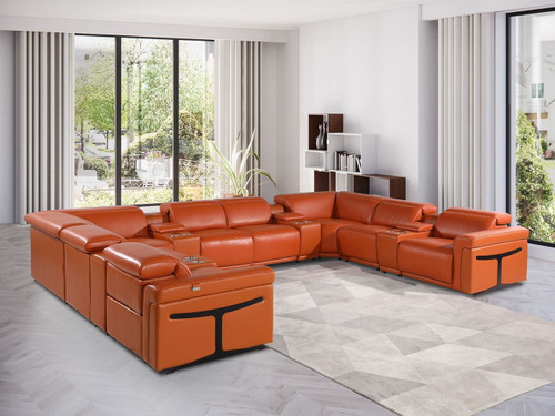 1126 - 12-Piece U-Shaped Sectional Sofa In With 4 Power Recliners & Power Headrests