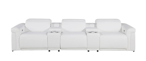 1126 - 5-Piece Modular Power Reclining Sofa In With 3 Power Recliners & Power Headrests