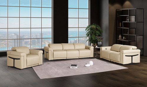 1126 - 6-Piece Modular Power Reclining Sofa, Loveseat & Chair Set In With 5 Power Recliners & Power Headrests