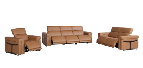 1126 - 6-Piece Modular Power Reclining Sofa, Loveseat & Chair Set In With 6 Power Recliners & Power Headrests