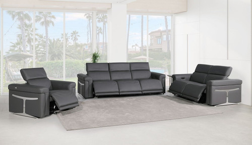 1126 - 6-Piece Modular Power Reclining Sofa, Loveseat & Chair Set In With 6 Power Recliners & Power Headrests
