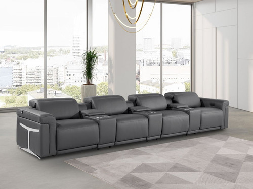 1126 - 7-Piece Modular Power Reclining Sofa In With 4 Power Recliners & Power Headrests