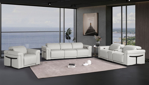1126 - 7-Piece Modular Power Reclining Sofa, Loveseat & Chair Set In With 5 Power Recliners & Power Headrests