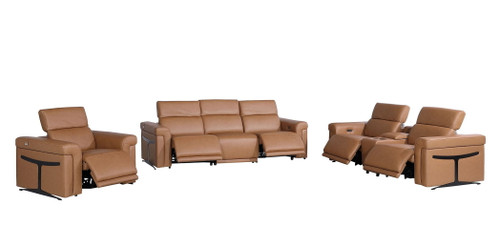 1126 - 7-Piece Modular Power Reclining Sofa, Loveseat & Chair Set In With 5 Power Recliners & Power Headrests