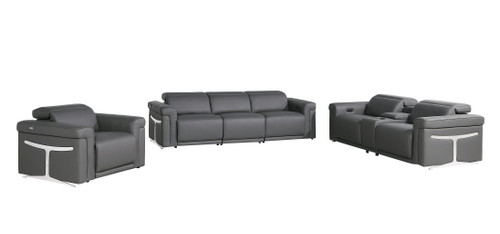 1126 - 7-Piece Modular Power Reclining Sofa, Loveseat & Chair Set In With 5 Power Recliners & Power Headrests
