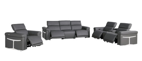 1126 - 7-Piece Modular Power Reclining Sofa, Loveseat & Chair Set In With 5 Power Recliners & Power Headrests