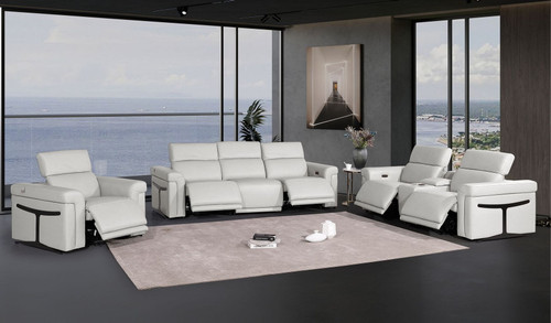 1126 - 7-Piece Modular Power Reclining Sofa, Loveseat & Chair Set In With 5 Power Recliners & Power Headrests