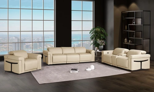 1126 - 7-Piece Modular Power Reclining Sofa, Loveseat & Chair Set In With 6 Power Recliners & Power Headrests