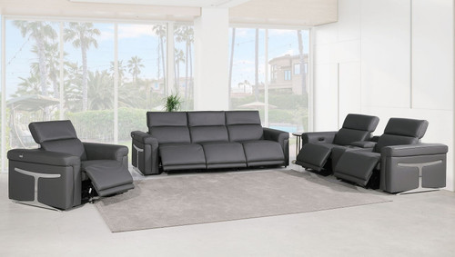 1126 - 7-Piece Modular Power Reclining Sofa, Loveseat & Chair Set In With 6 Power Recliners & Power Headrests
