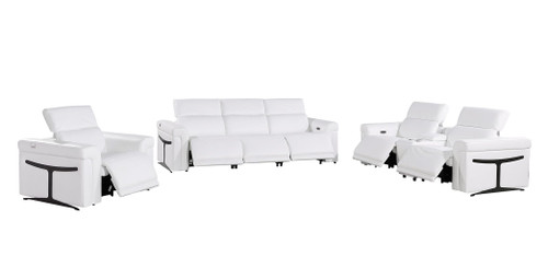 1126 - 7-Piece Modular Power Reclining Sofa, Loveseat & Chair Set In With 6 Power Recliners & Power Headrests