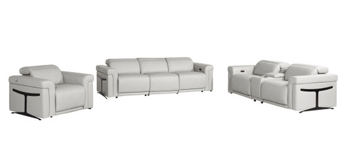 1126 - 7-Piece Modular Power Reclining Sofa, Loveseat & Chair Set In With 6 Power Recliners & Power Headrests