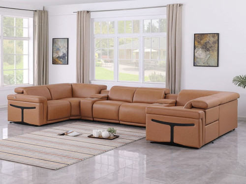 1126 - 8-Piece U-Shaped Sectional Sofa In With 2 Power Recliners & Power Headrests