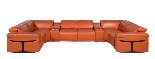 1126 - 8-Piece U-Shaped Sectional Sofa In With 2 Power Recliners & Power Headrests