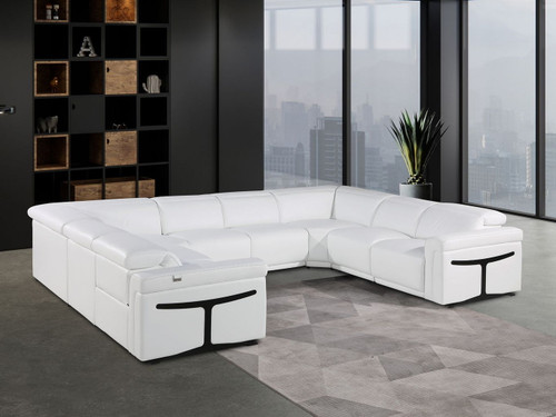 1126 - 8-Piece U-Shaped Sectional Sofa In With 4 Power Recliners & Power Headrests