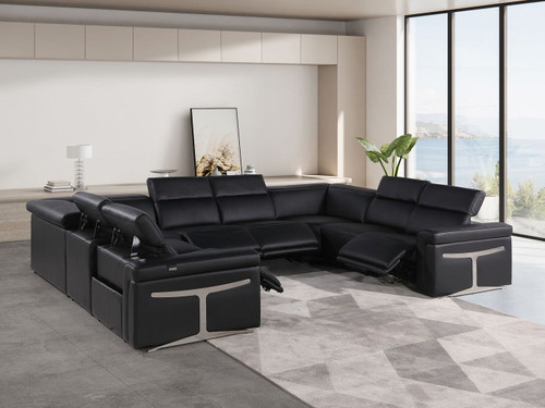 1126 - 8-Piece U-Shaped Sectional Sofa In With 4 Power Recliners & Power Headrests