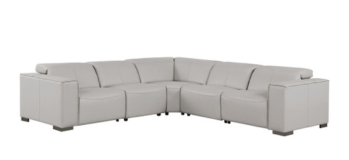 1208 - Leather Reclining Set (Sofa & Loveseat With 4 Power Recliners)