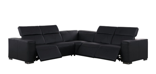1208 - Leather Reclining Set (Sofa & Loveseat With 4 Power Recliners)