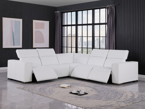 1208 - Leather Reclining Set (Sofa & Loveseat With 4 Power Recliners)