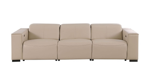 1208 - Leather Reclining Set (Sofa, Loveseat & Chair With 6 Power Recliners)