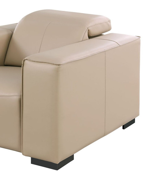 1208 - 8 Piece L Shaped Leather Sectional With 3 Power Recliners & Power Headrests