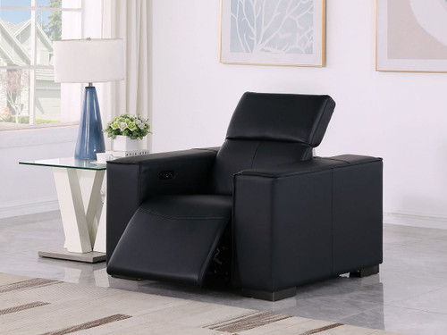 1208 - Leather Power Reclining Chair With Power Headrest