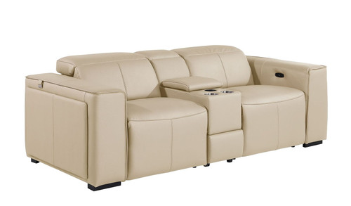 1224 - 3-Piece Modular Power Reclining Loveseat In With 2 Power Recliners & Power Headrests