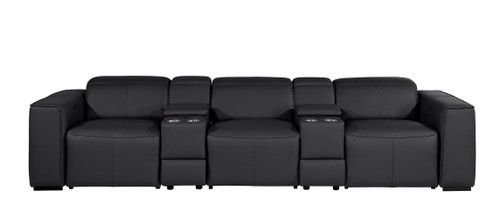1224 - 5-Piece Modular Power Reclining Sofa In With 3 Power Recliners & Power Headrests